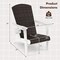 Rattan Adirondack Chair Padded Seat Ergonomic Backrest Cup Holder